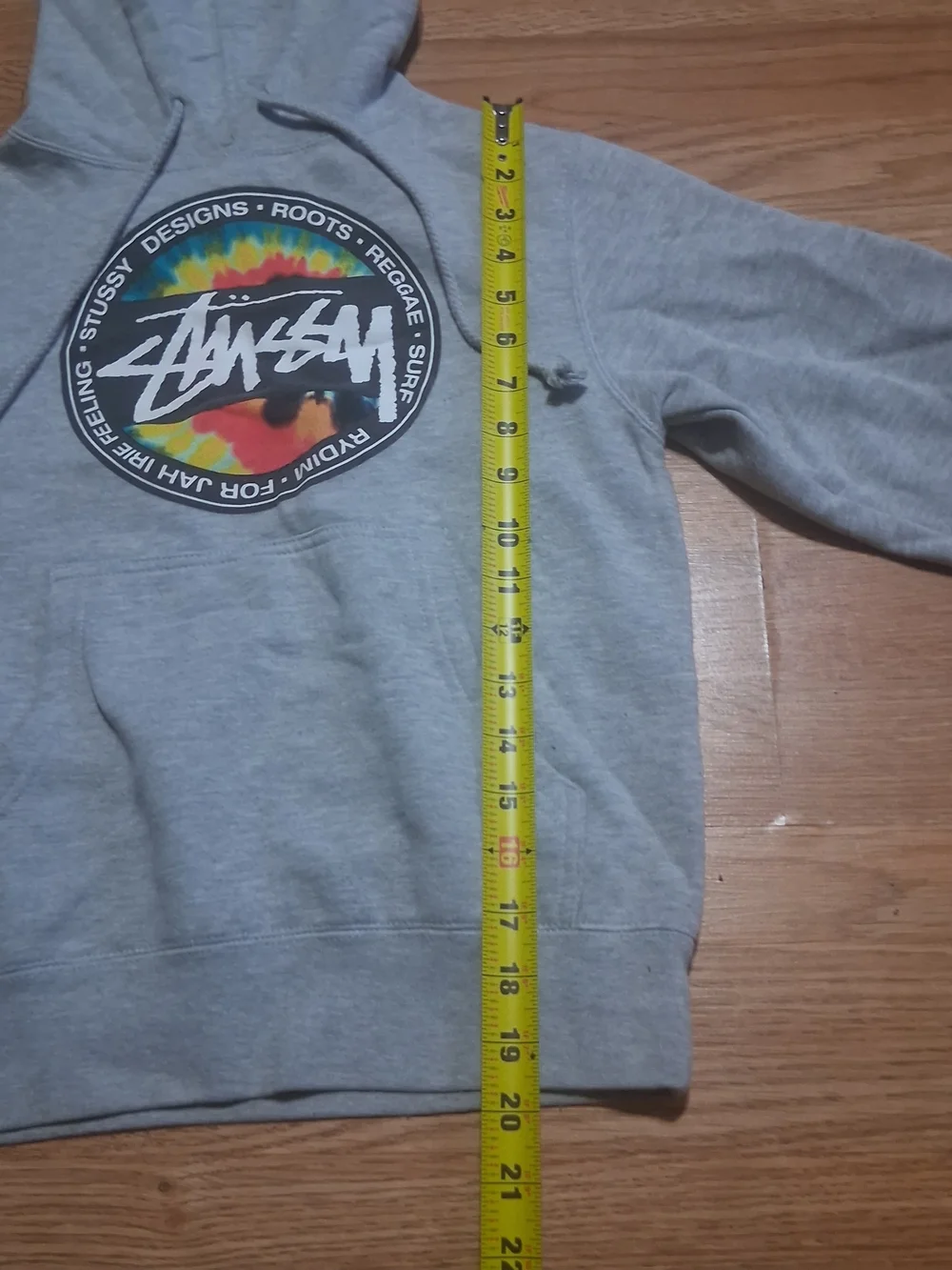 Stussy Gray Kids Hoodie with Colorful Circular Logo